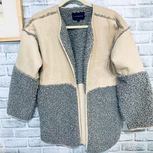 Lucky Brand NWOT faux suede and sherpa jacket